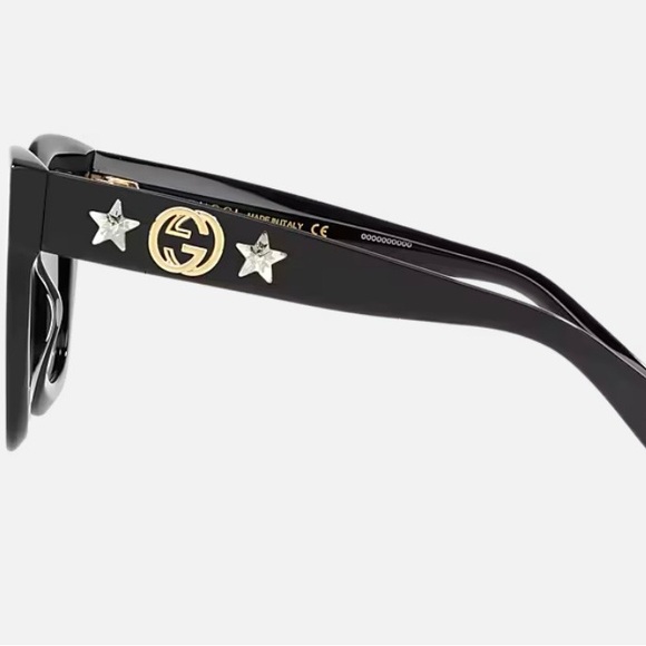 Elegant Gucci GG0208S Black Sunglasses - Picture 10 of 11